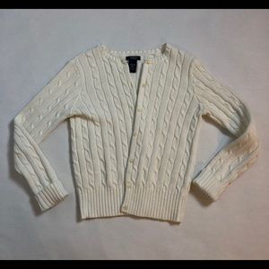 Chaps White Cardigan